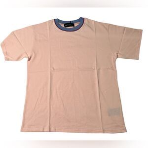Homme + Femme short sleeve T-shirt 100% cotton light pink blue Size‎ medium